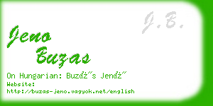 jeno buzas business card
